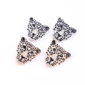 Raffreddare gli orecchini della testa del leopardo per le donne Nuovi orecchini alla moda dei monili di modo africani del costume di colore dell'oro/argento