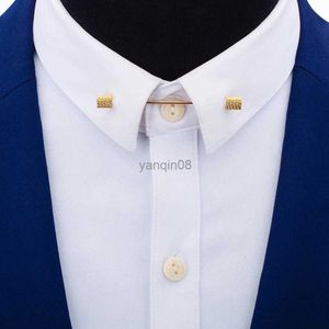 Pins Brooches SAVOYSHI French Shirt Collar Pin Metal Brooch Button Bar Clasp Clip Barbell Lapel Stick for Male Fashion Jewelry Accessories HKD230807