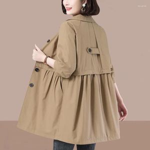 Jaquetas femininas 2023 jaqueta de outono longo trench coat feminino blusão casual solto agasalhos sobretudo roupas