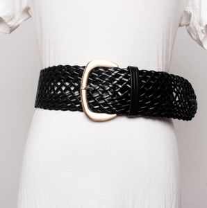 Cinture da donna Runway Fashion lavorato a maglia fasce da smoking in vera pelle abito femminile corsetti cintura decorazione cintura larga R1545