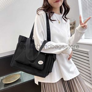 Totes Women's 2023 New Simple and Fashionable Handheld Tote Bag for College Students Single Shoulder Bag Large Capacity Canvasstylishhandbagsstore