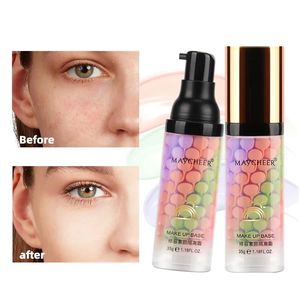 Tricolor Reparation Isolation Face Primer Cream Pre Makeup Fuktande Uppfriskande oljekontroll Lysande Make Up Base Long Lasting Facial Makeup