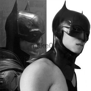 Maski imprezowe film superbohatera Bruce Wayne Cosplay dla dorosłych maskarada lateksowe maski w stylu długie w stylu Riss Halloween Akcesorium Maski Carnival J230807