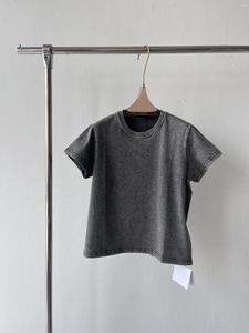 Women's T Shirts Spring And Summer Washing Old T-shirt Classic Basic Style Out Of The Effect Retro Fashion Simple Easy To Match