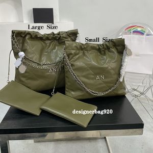 202422 Bag Designer Eimer Tasche CC Buchstaben Großer Schulter -Klima -Handtasche Gold oder Silberkette Schulter Mode Luxurys Handtaschen Marken Leder