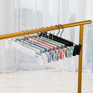 Wieszaki 10 stojaków z spodni z klipsami pięciokolorowe opcje odpowiednie do przechowywania spód
