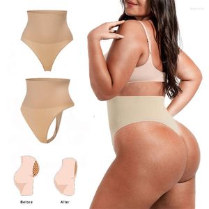 Calcinhas modeladoras femininas sensuais de cintura alta modeladoras para controlar a barriga Roupa íntima emagrecedora Push Up Cuecas modeladoras BuLifter Body