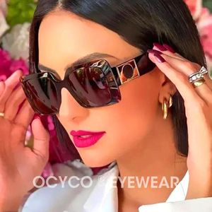 Occhiali da sole Brand Square Trends Big Frame Summer Shades Vintage Rectangle Female Eye Glasses Driver Goggles UV400
