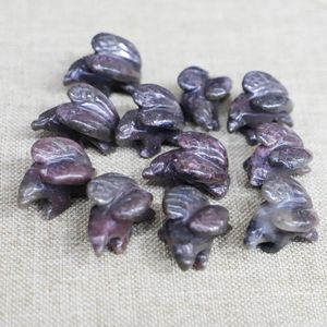 Kolye Kolye 4pcs/Lot Moda Doğal Taş Kartal Heykeli Taş Süsleme Hayvanları Hareketli İyileştirici Reiki Charm Diy Dekorasyon Toptan