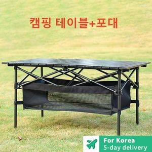 Camp Furniture Outdoor Folding Table Camping Aluminum Alloy Chicken Roll Portable Picnic And Chair Set