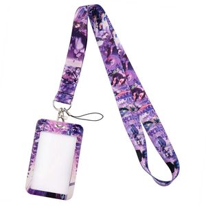 Cell Straps Charms Demon Slayer Anime Lanyard Badge Holder Key Neck Strap Lanyards Badge Card Holder Keychain Cellphone Strap Gift