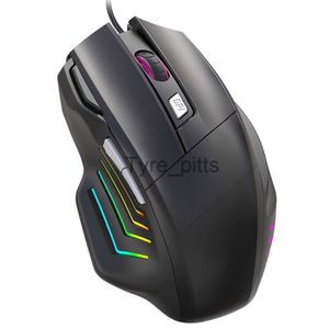 Mouse 2400 DPI Ergonomic Game Light Electric Racing Wired Mouse per notebook Desktop X0807