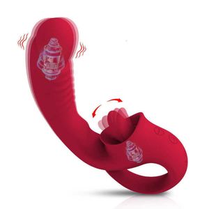 G Spot Clitoral Tongue Slicking Vibrator Vaginal Dildos Kvinnlig Masturbator Snabb Orgasm Klitstimulator Vuxen för kvinnor