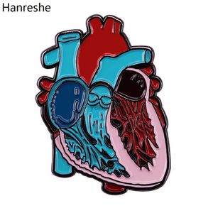 Pins Brooches Hanreshe Anatomy Enamel Heart Brooch Pins Human Organs Internal Organs Medical Lapel Backpack Badge Gift for Nurse Doctor HKD230807
