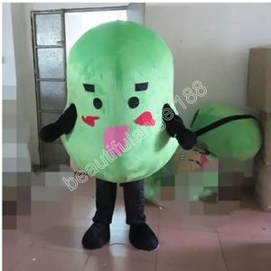 Mung Bean Mascot Costume Cartoon Carder Caractoon Outfit Suit Halloween Party Outdoor Carnival Festival Men for Men女性のためのファンシードレス