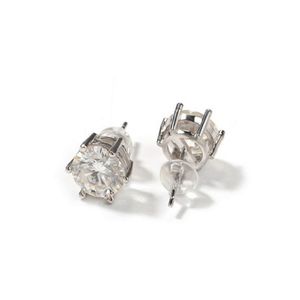 925 Silver Moissanite örhängen lyxiga örhängen Hip Hop smycken mode Kvinnor Mens Studörhängen med inspektionscertifikat