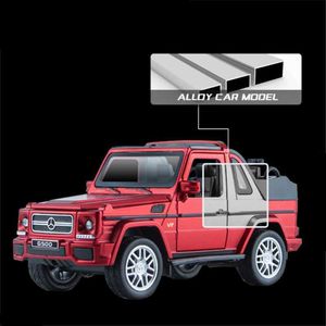 Diecast Model Cars 32 Alloy Pickup Car Model Diecasts Metal Toy Off-Road Vehicles Car Model Simulation Sound and Light Childrens Gifts R230807