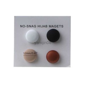 Pins Brooches 4pcs Safe Hijab Brooch Strong Metal Plating Magnetic Hijab Clip Luxury Accessory No Hole Pins Magnet Brooches HKD230807