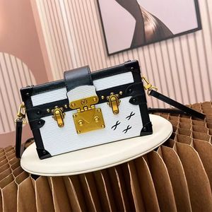 Women Trunk box luxury mini designer bag tote handbag clutch Genuine Leather purse crossbody Shoulder bags