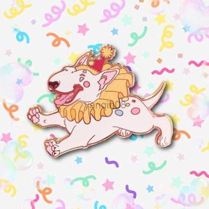 Spille Spille Cartone animato Simpatico Circo Edgar il Clown Bull Terrier Spilla smaltata Distintivo Spilla Zaino Collare Pin Gioielli da festa Decorare Spilla fai da te HKD230807