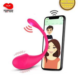 Trådlös app fjärrkontroll vibrerande äggkvinna klitoris vagina mastubator g-spot fidget trosor dildo för flickor 18