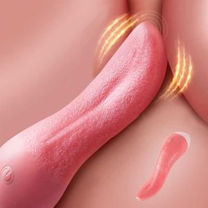 Massaggiatore Simulazione elettrica Leccare lingua vibratore vibratore 10 velocità Stimolatore clitorideo punto G per donne Masturbatore femminile