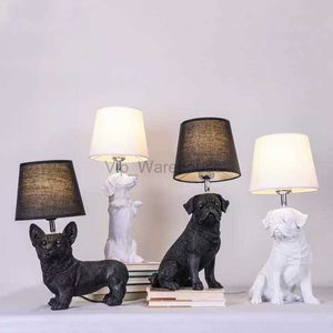 Lampada da tavolo per camera da letto Comodino Bambini Art Deco Animal Puppy LED Comodino Lampada da tavolo da pranzo di design nordico 220V HKD230807