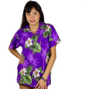 Women's Blouses Button Down Shirt Tropical Flower Hawaiian 3d Printed Fashion Oversized Short Lapel Beach Ladies Clothing