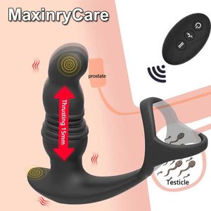 Prostato Massager Anal Vibratori Tappo a doppio anello Tappone Wireless Remoto Product Product Eiaculazione per gli uomini