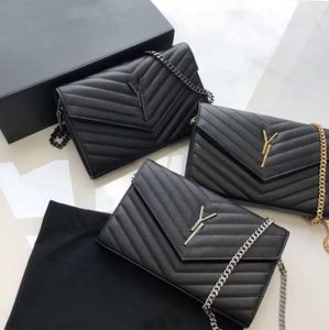 Luxury Handbag Shoulder Bag Brand Cross Body Classic Flap Envelope Bag y Shape Designer Stitch Leather Ladies Metal Chain High Quality Flap Messenger