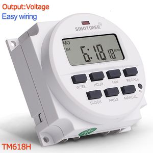 Timer TM618H DC 12V 24V AC 110V 120V 220V 230V Volt Uscita di tensione Digitale 7 giorni Timer programmabile settimanale Controllo relè temporizzatore 230804