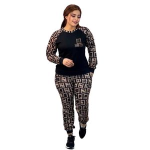 Frauen Zwei Stück Set Pailletten Trainingsanzüge Casual Print Pullover Top und Hosen Sets Freies Schiff