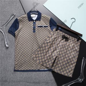 Mix Style Designer Mens Tracksits 23SS Yaz Çift Mektup Baskı Polo Gömlekleri Lüks Spor Takımları Günlük Pamuk Erkekler Günlük Şort ve Tişört Setleri