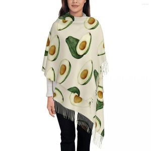 Sciarpe Sciarpa da donna Tassel Head Wraps Avocado Fruit With Full Half Femme Thin Autumn Spring Winter Bandana