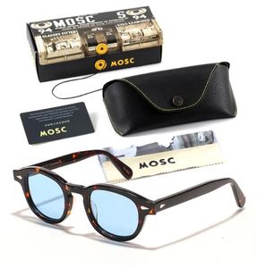 Tamanho retro Polarizado Lemsh SSES polarizado Homens e mulheres Johnny Sun Lasses Frame com X Driving Fishing caminhada Golf Outdoor Sport Glasses