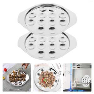 Dinnerware Sets Snail Dish Stainless Steel Plate 12 Compartments Kitchen Gadget Conch Baking Tray