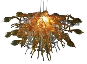 Nya ankomst lyxiga taklampor Matsal Vintage Chandelier Home Decoration Handblåst Sprial Pendant Lamp -fixturer