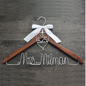 Personalized Wedding Hanger with heart and date for your wedding bridal hanger bow wedding dress hanger Bridesmaids For wedding pa3022