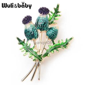 Pin Spille Wuli baby Orange Blue Tulip Bouquet Fiori Spille smaltate Matrimoni in metallo Spilla per banchetto Spille per donne e uomini Regalo di Natale HKD230807