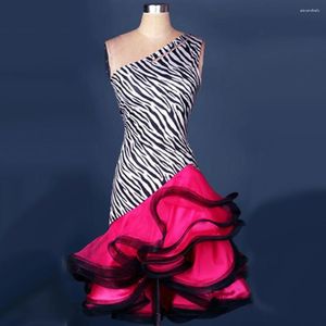 Bühne tragen Frauen/Mädchen Latin Dance Kleid Grün/Leopard/Gelb/Blau/Rose Dame Ballsaal Tango kleider Hight-End-Vestido Baile Latino DQY10110