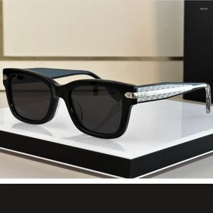 Güneş gözlüğü güneş gözlüğü metal çerçeve güneşlik adam siyah altın h033 asetat markası erkekler için gözlük sürüş moda