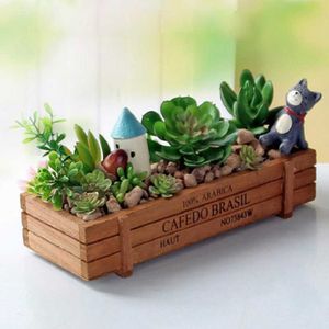 Planters Pots Pot Tanaman Taman Dekoratif Antik Kotak Kayu Sukulen Kotak Pot Bunga Berkebun Taman