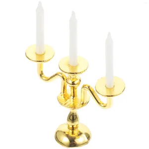 Candle Holders Mini trzykrotnie dekoracyjny domek dla DIY rekwizyty DIY Symulowany uchwyt