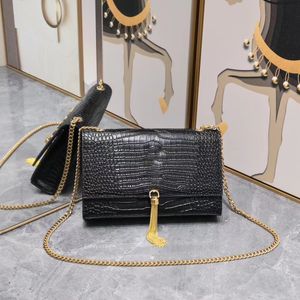 Tasarımcı omuz çantası en son el çantası moda markası crossbody çanta boya ince timsah baskısı. Maliyet-etkin Joker Çeşitliliği 1713