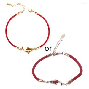 Braccialetti con ciondoli Bracciale con corda intrecciata Mestiere con cordino rosso per PROTEZIONE e regalo di San Valentino 264E