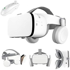 3D очки VR Виртуальная реальность гарнитуры Goggles w Bluetooth наушники для iPhone Galaxy мобильный телефон 230804