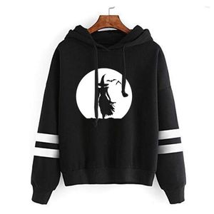 Damen Hoodies Moon Witch Sweatshirts Halloween Kleidung für Frauen Museum Gothic Sweatshirt
