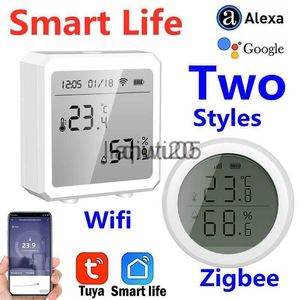 Smart Home Control Tuya Wi -Fi Zigbee Temperatura i kontroler czujnika wilgotności termometr higrometrowy z wyświetlaczem LCD dla inteligentnego domu x0721 x0807