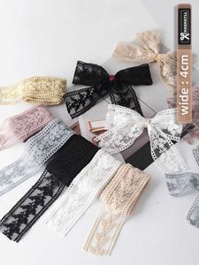 Chinesische Produkte 4 cm breite Stickerei-Mesh-Tüll-Spitzenbänder für DIY-Hochzeitskleid-Vorhänge, dekoratives handgefertigtes Material zum Nähen
