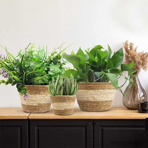 Vasos para plantadores Keranjang Tanaman Bunga Keranjang Penanam Rumput Pot Bunga Luar Ruangan Penutup Tanaman para Tanaman Yang Dapat Ditanam R230807